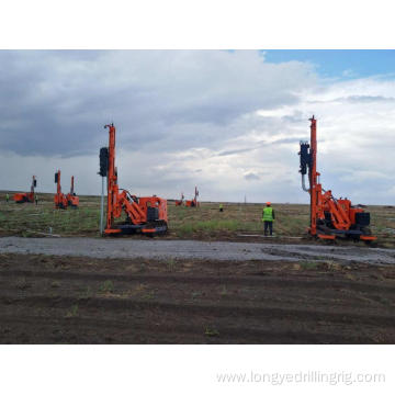 Crawler Solar Pile Drivers With Impact Hammer Ramming